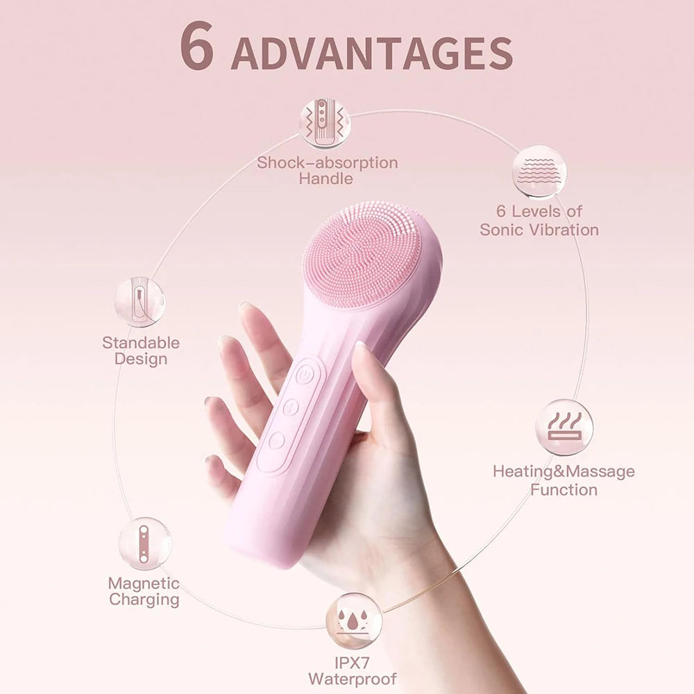 SonicGlow Waterproof Facial Cleansing Brush